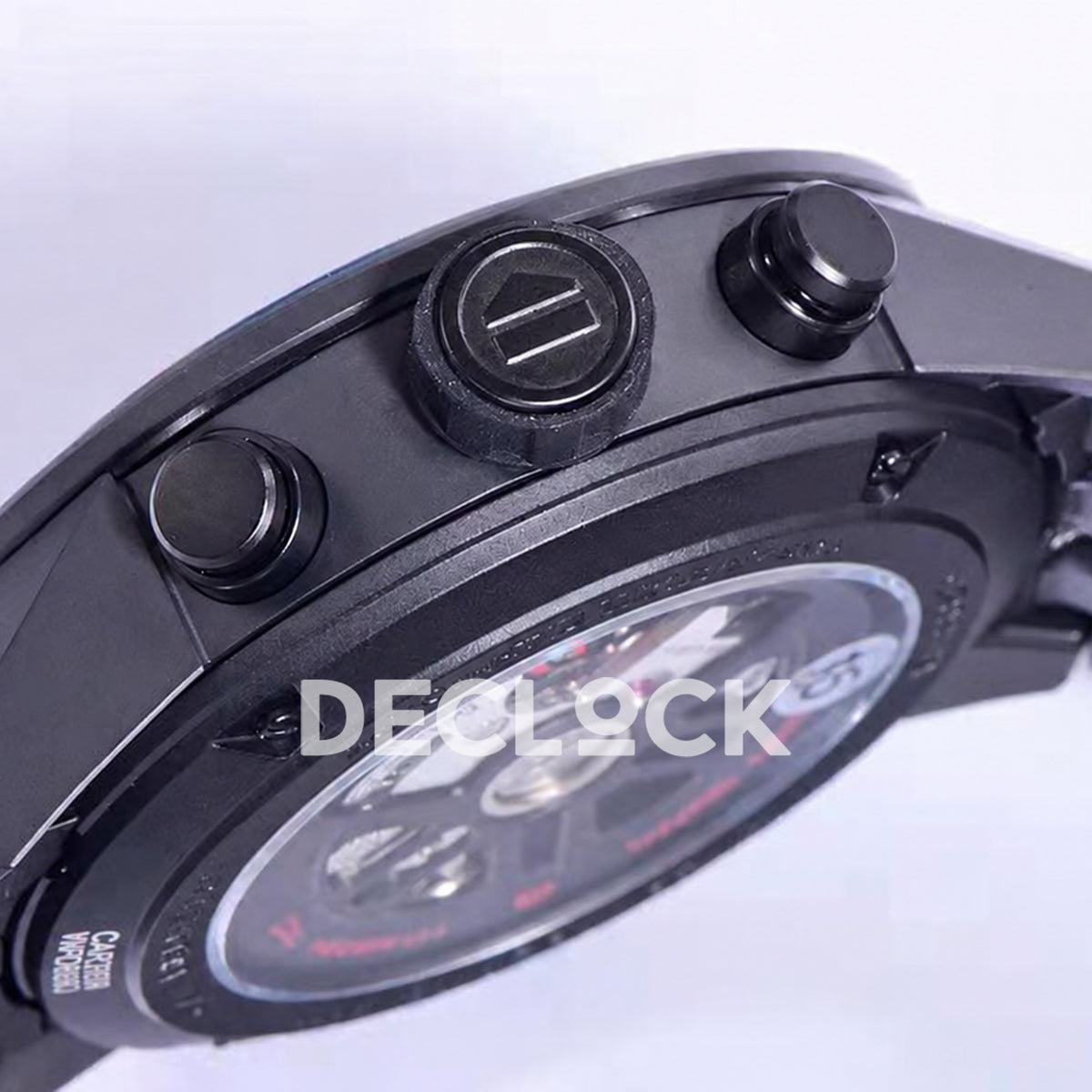 TAG Heuer Carrera Heuer 01 Black Skeleton Red Accents 43mm Asian 1887