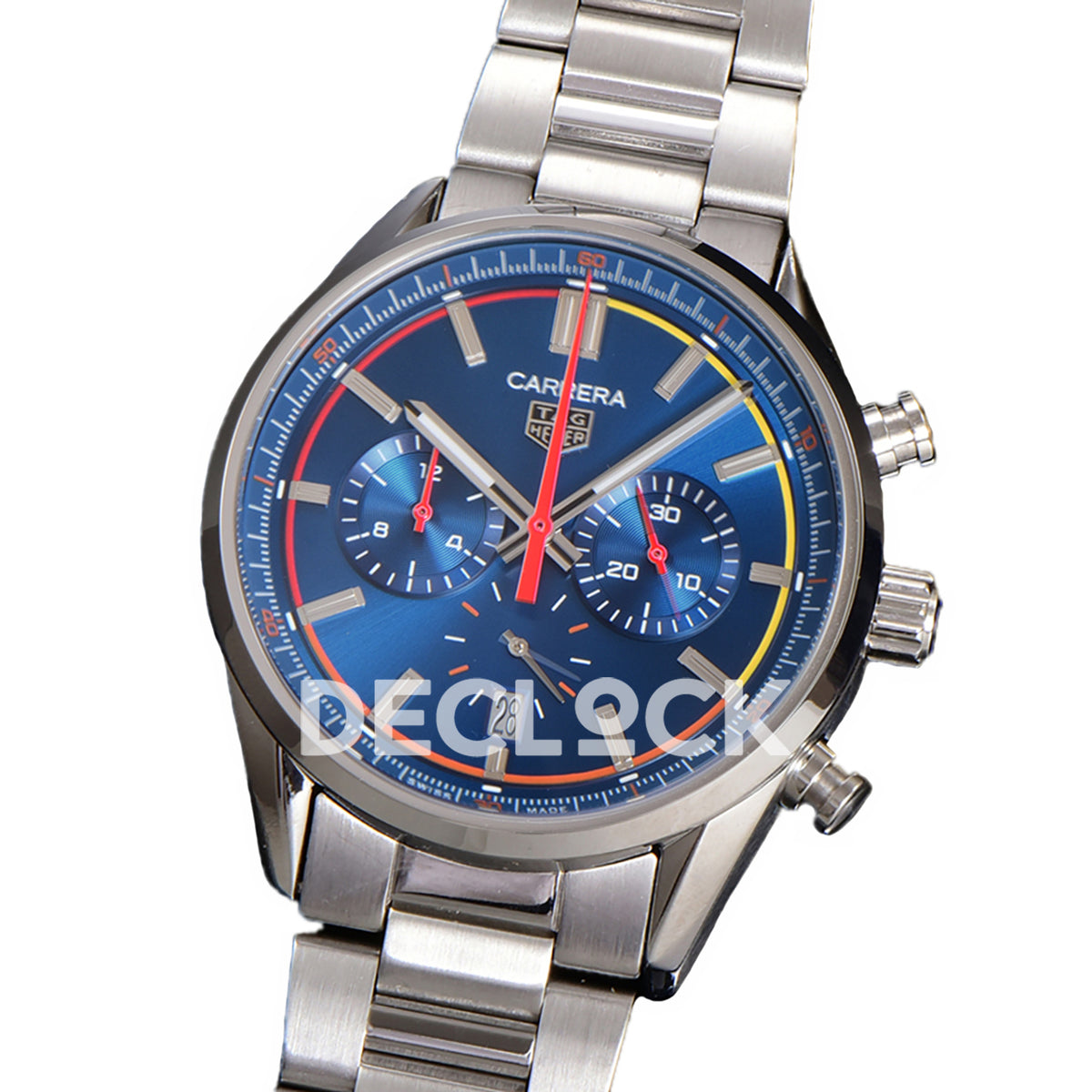 TAG Heuer Carrera Chronograph Blue Dial 42mm Steel Bracelet VK63A Quartz