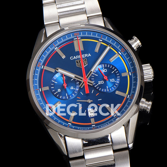 TAG Heuer Carrera Chronograph Blue Dial 42mm Steel Bracelet VK63A Quartz