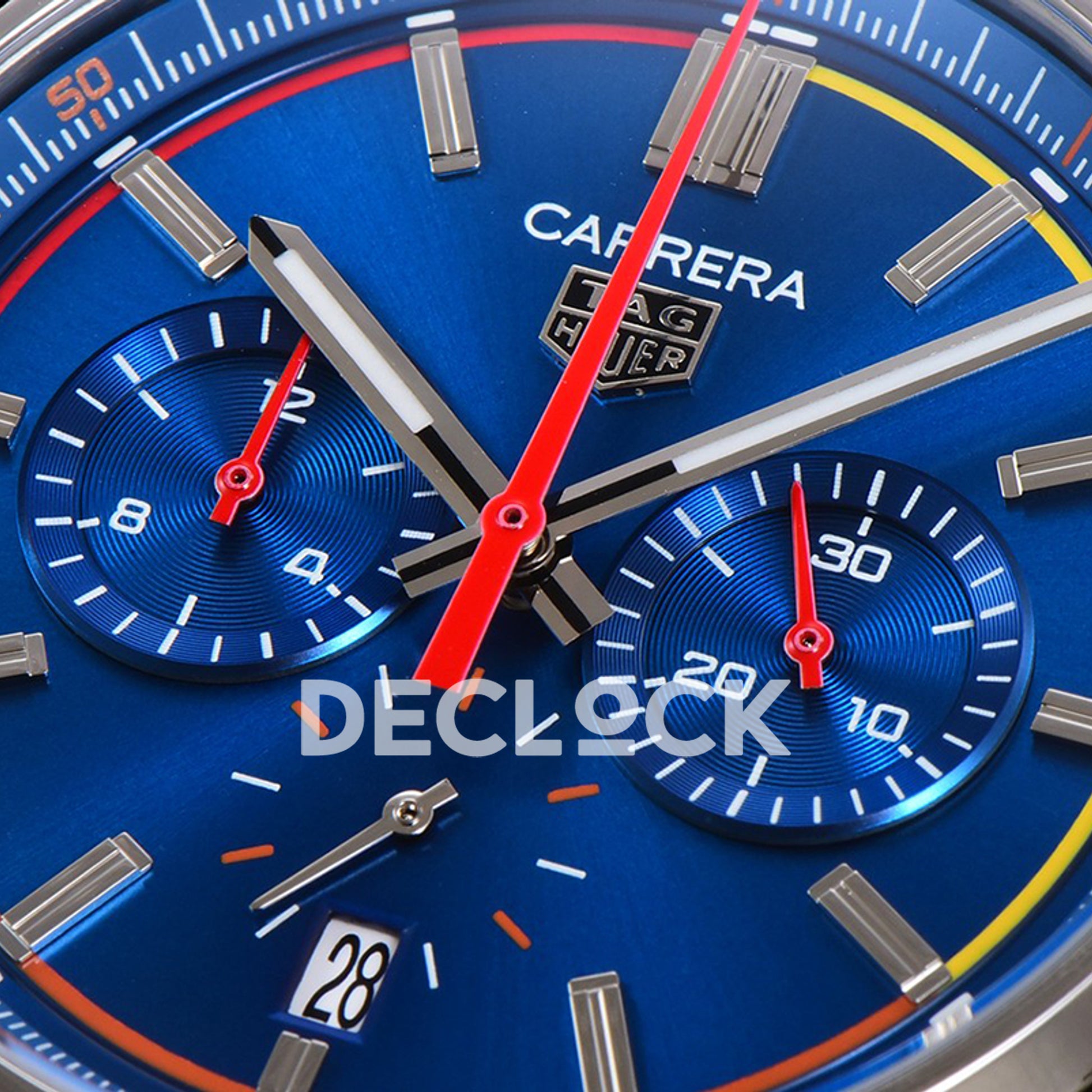 TAG Heuer Carrera Chronograph Blue Dial 42mm Steel Bracelet VK63A Quartz