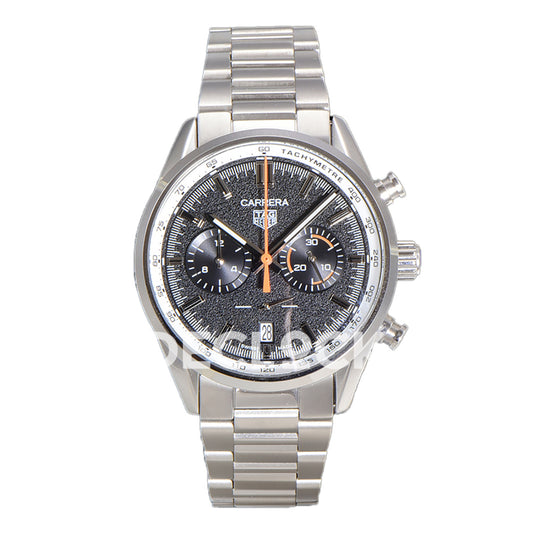 TAG Heuer Carrera Chronograph Black Tachymeter 43mm Steel Bracelet VK63A Quartz