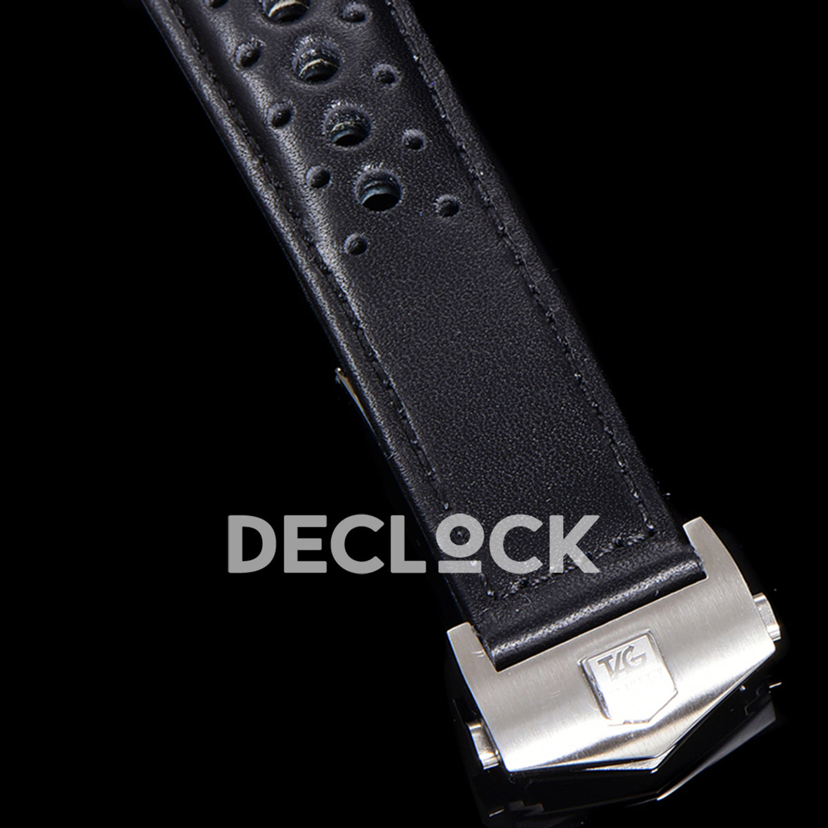 TAG Heuer Carrera Chronograph Black Dial 43mm Leather Strap VK63A Quartz