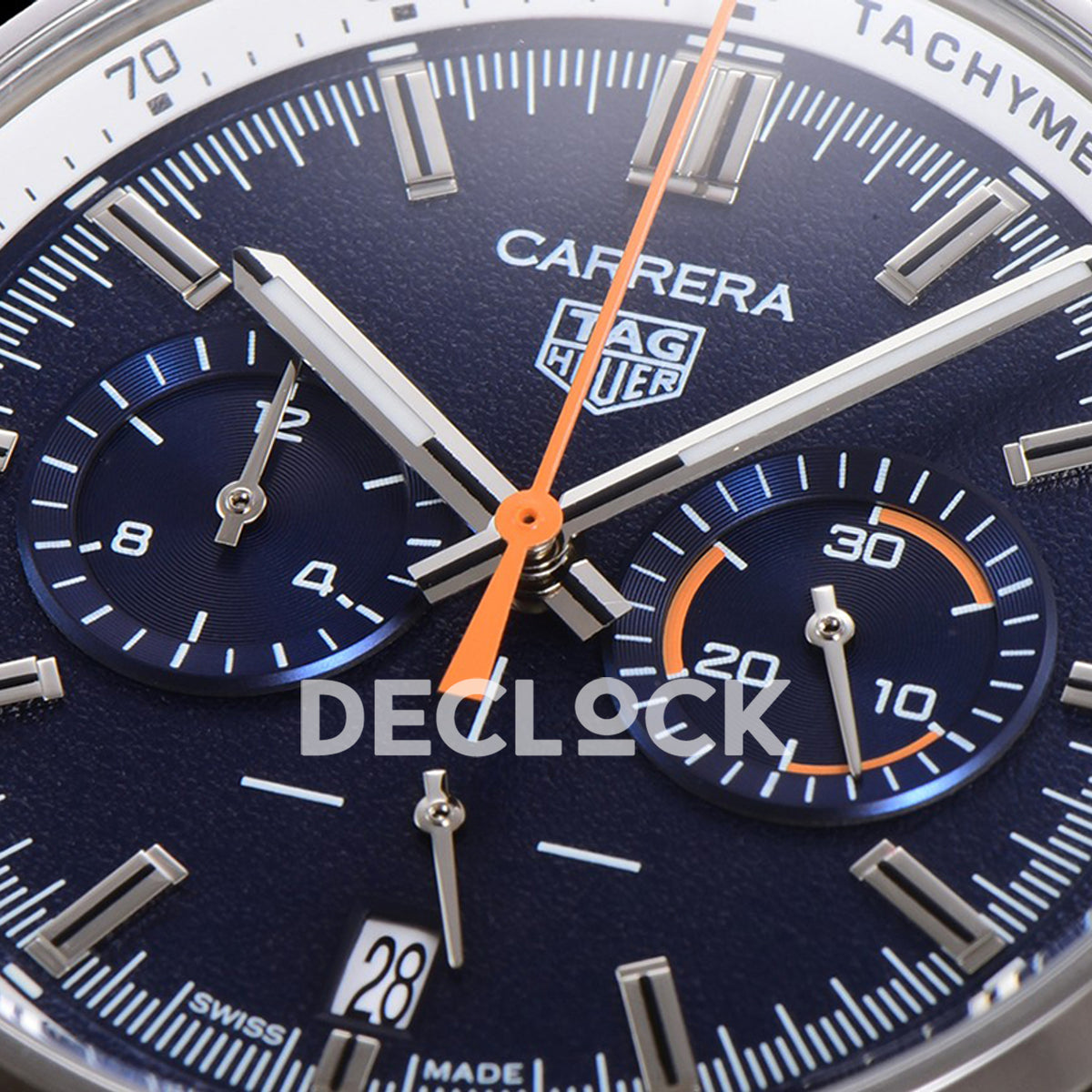 TAG Heuer Carrera Chronograph Blue Tachymeter 43mm Steel Bracelet VK63A Quartz