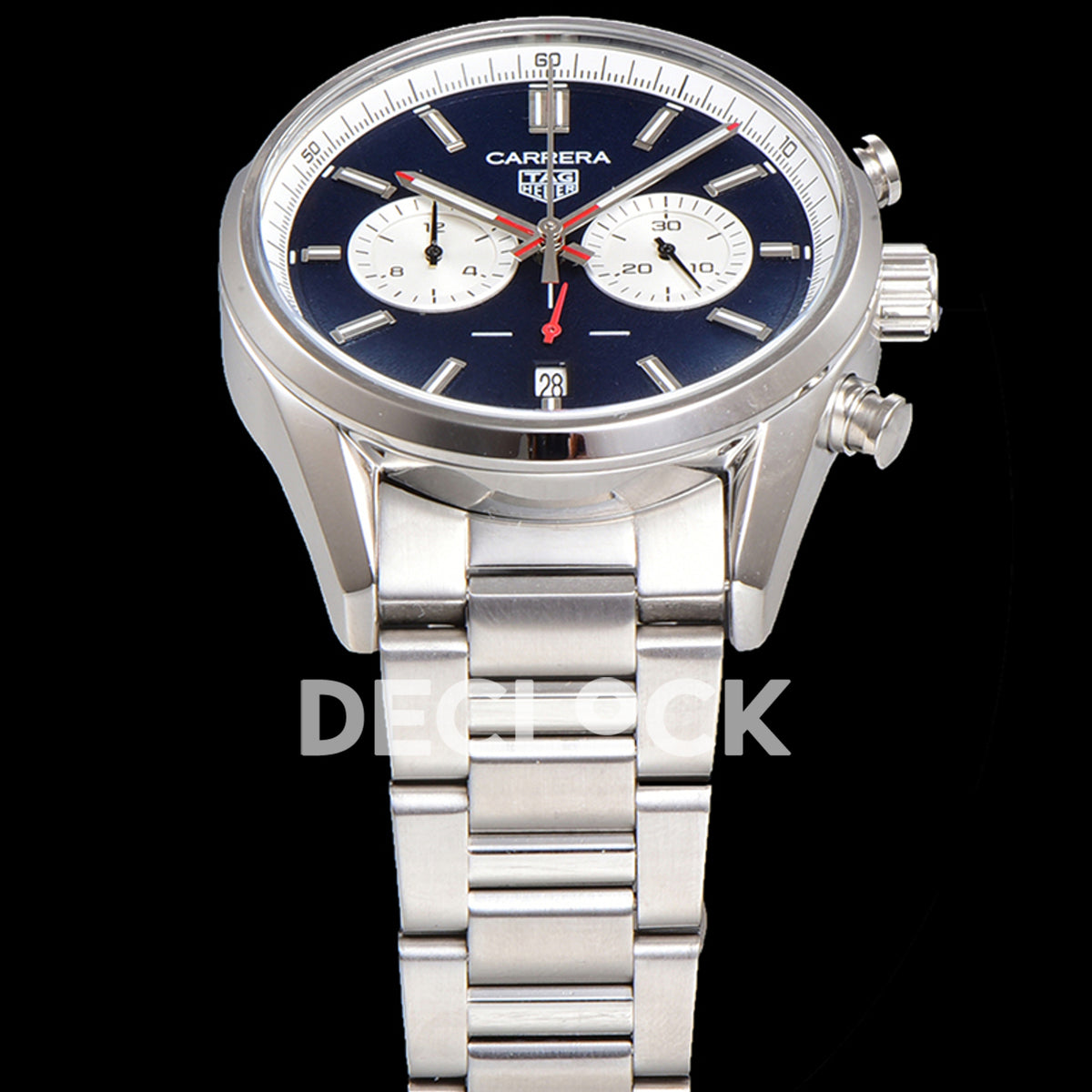 TAG Heuer Carrera Chronograph Blue Dial 43mm Steel Bracelet VK63A Quartz