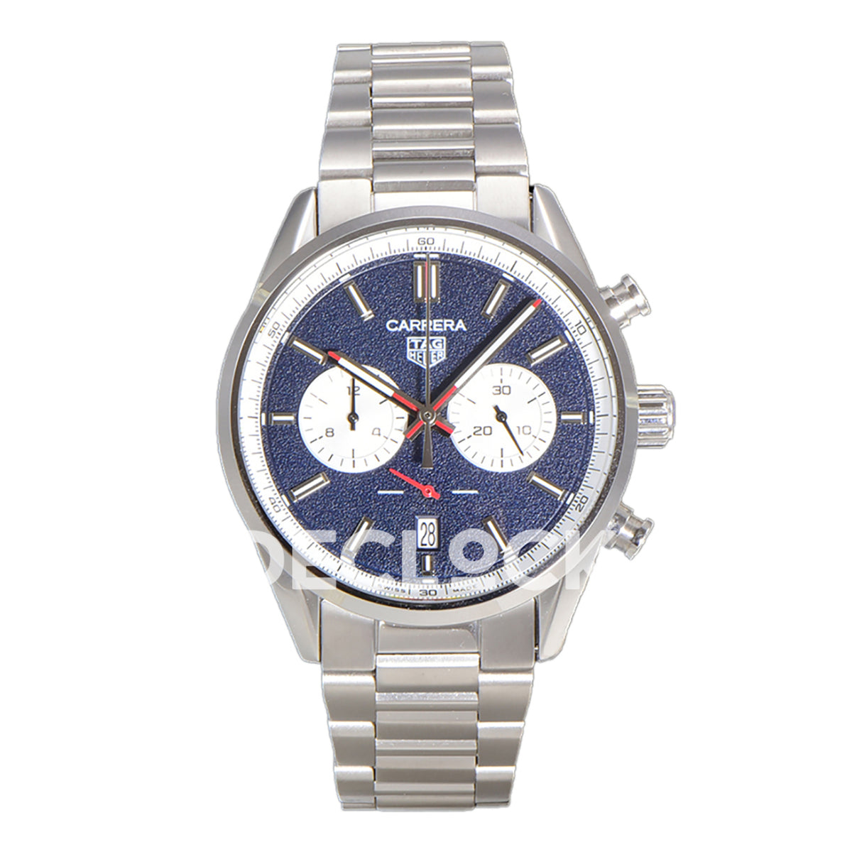 TAG Heuer Carrera Chronograph Blue Dial 43mm Steel Bracelet VK63A Quartz