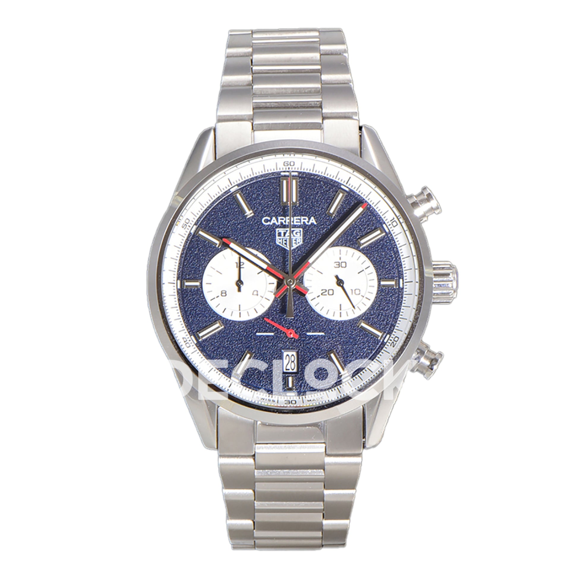 TAG Heuer Carrera Chronograph Blue Dial 43mm Steel Bracelet VK63A Quartz