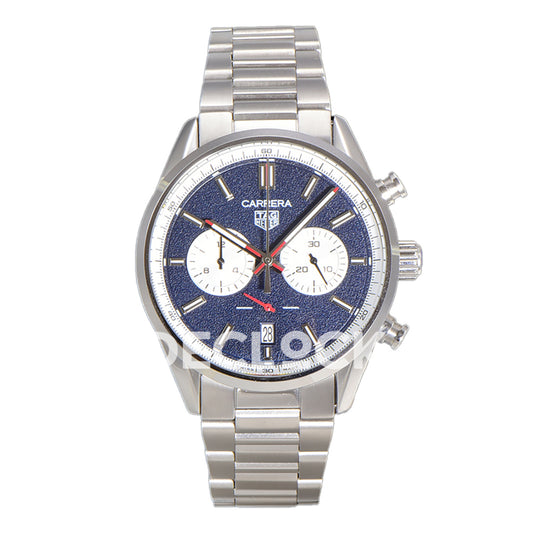 TAG Heuer Carrera Chronograph Blue Dial 43mm Steel Bracelet VK63A Quartz
