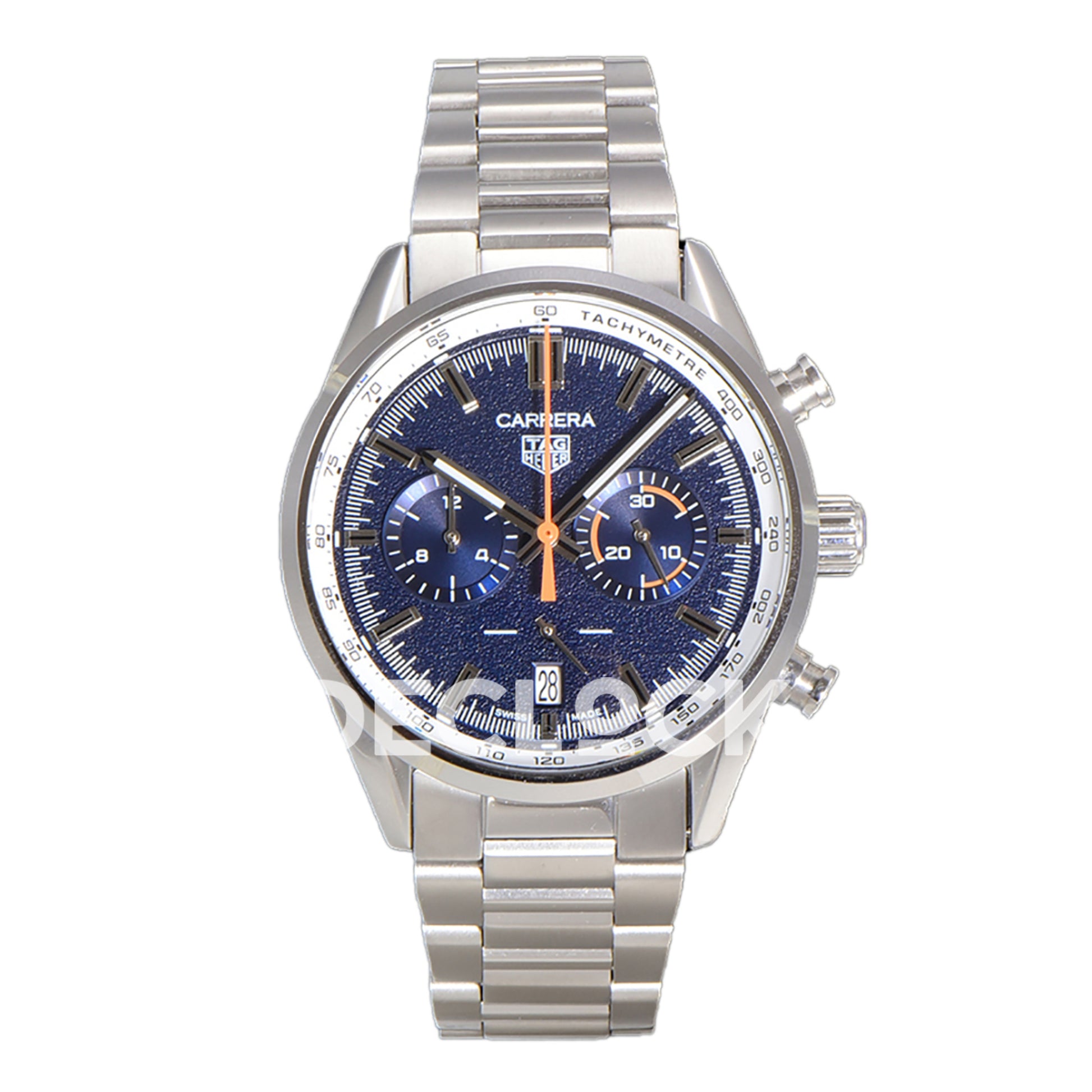 TAG Heuer Carrera Chronograph Blue Tachymeter 43mm Steel Bracelet VK63A Quartz