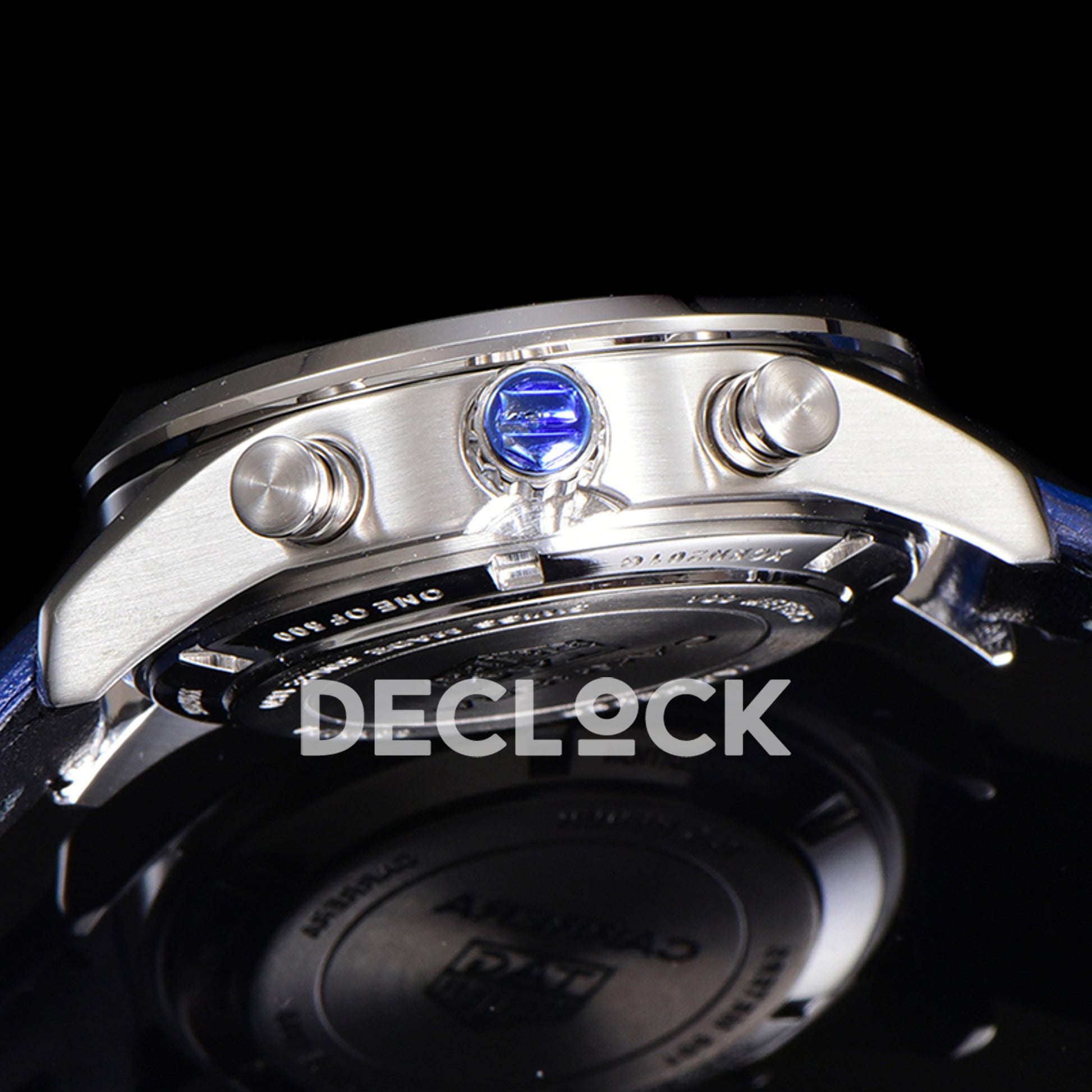 TAG Heuer Carrera Chronograph Blue Dial 43mm Leather Strap VK63A Quartz