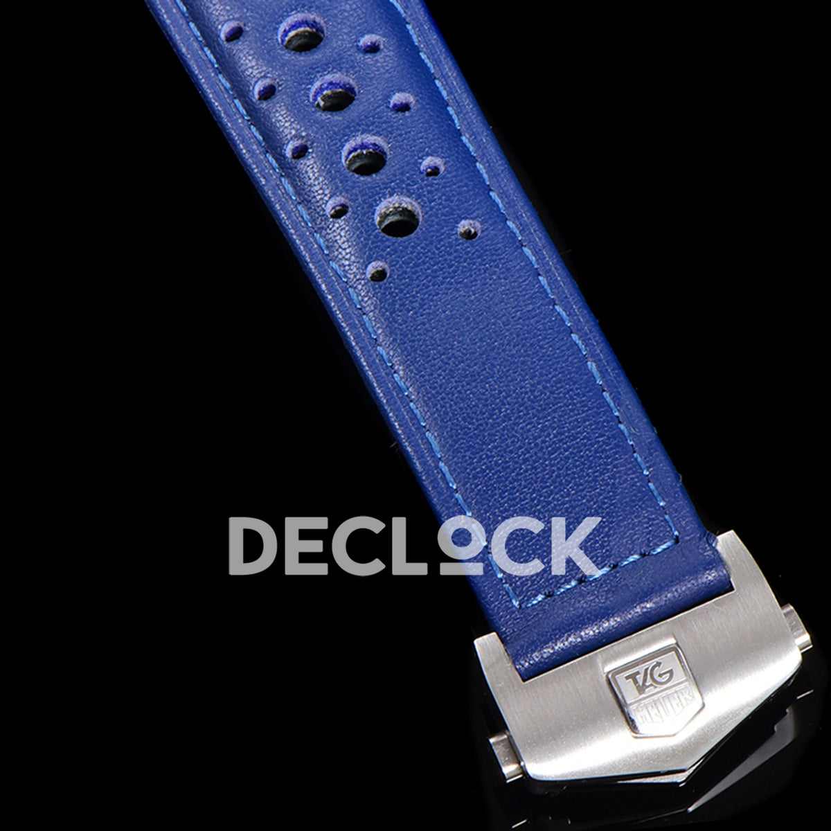 TAG Heuer Carrera Chronograph Blue Dial 43mm Leather Strap VK63A Quartz