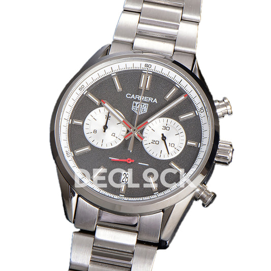 TAG Heuer Carrera Chronograph Grey Dial 43mm Steel Bracelet VK63A Quartz