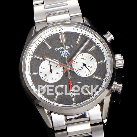 TAG Heuer Carrera Chronograph Grey Dial 43mm Steel Bracelet VK63A Quartz