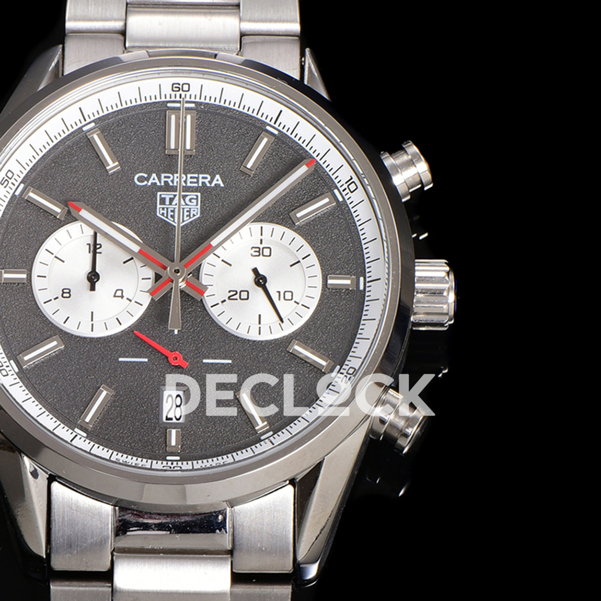 TAG Heuer Carrera Chronograph Grey Dial 43mm Steel Bracelet VK63A Quartz
