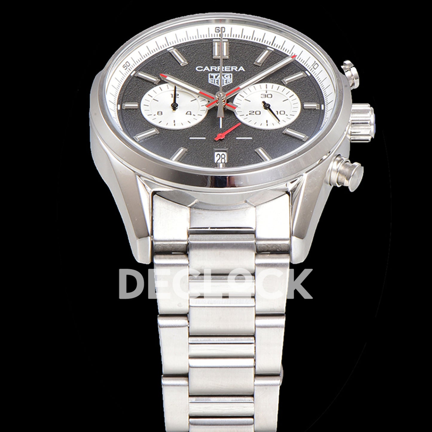 TAG Heuer Carrera Chronograph Grey Dial 43mm Steel Bracelet VK63A Quartz