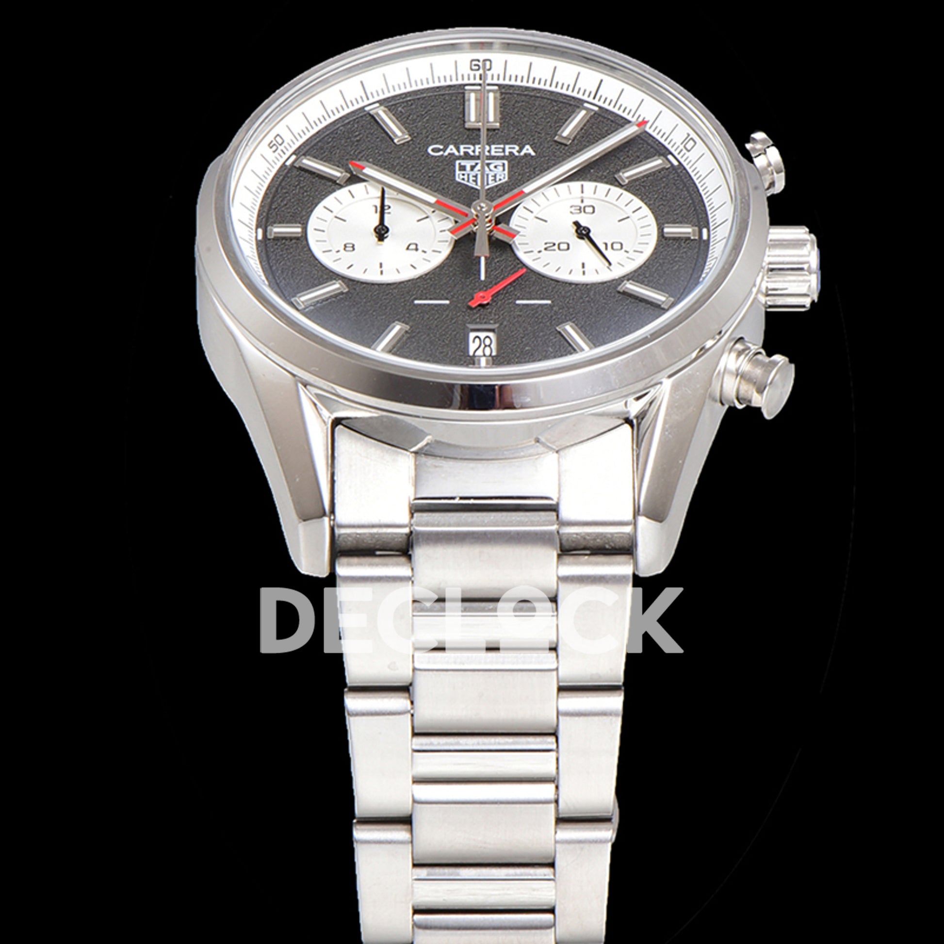 TAG Heuer Carrera Chronograph Grey Dial 43mm Steel Bracelet VK63A Quartz