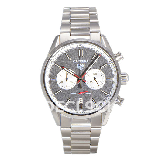 TAG Heuer Carrera Chronograph Grey Dial 43mm Steel Bracelet VK63A Quartz
