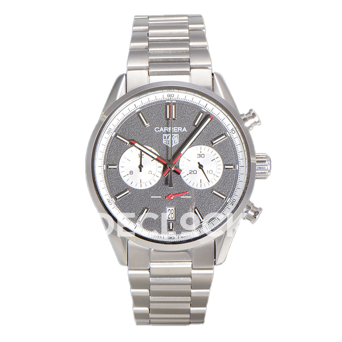 TAG Heuer Carrera Chronograph Grey Dial 43mm Steel Bracelet VK63A Quartz