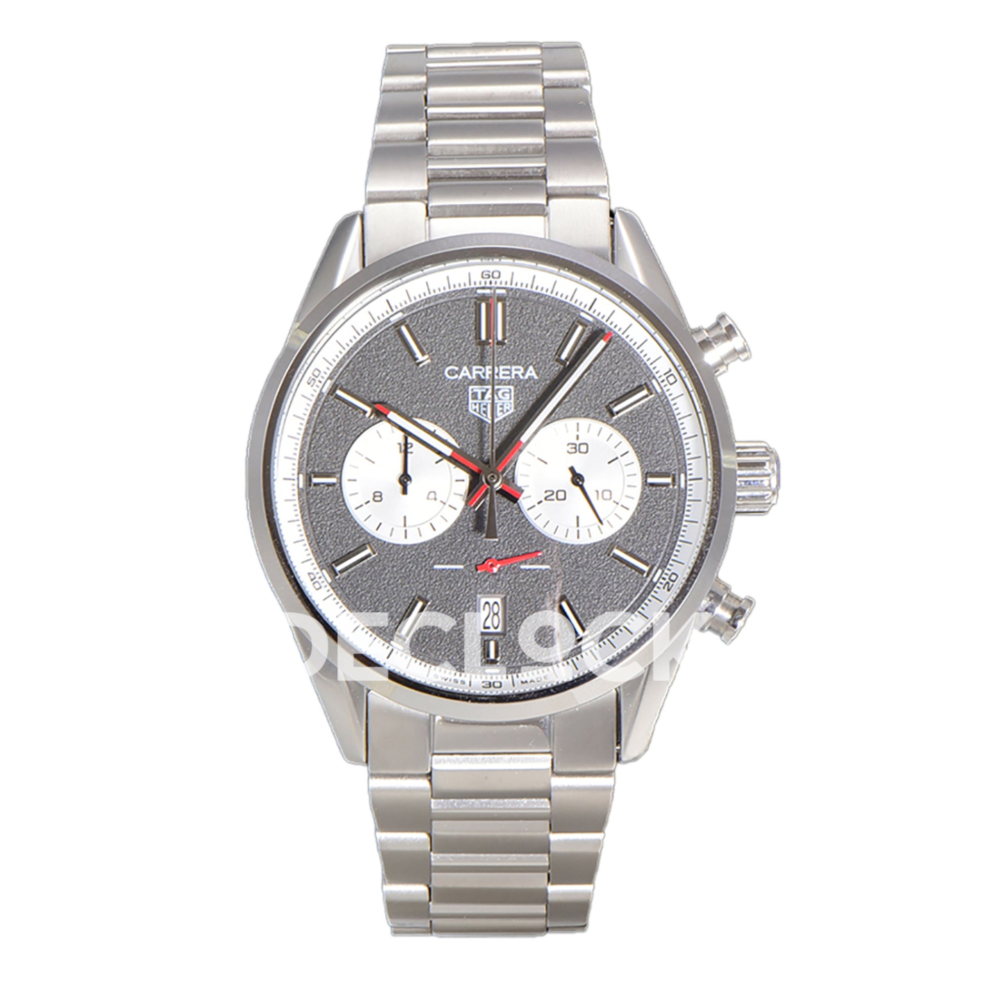 TAG Heuer Carrera Chronograph Grey Dial 43mm Steel Bracelet VK63A Quartz