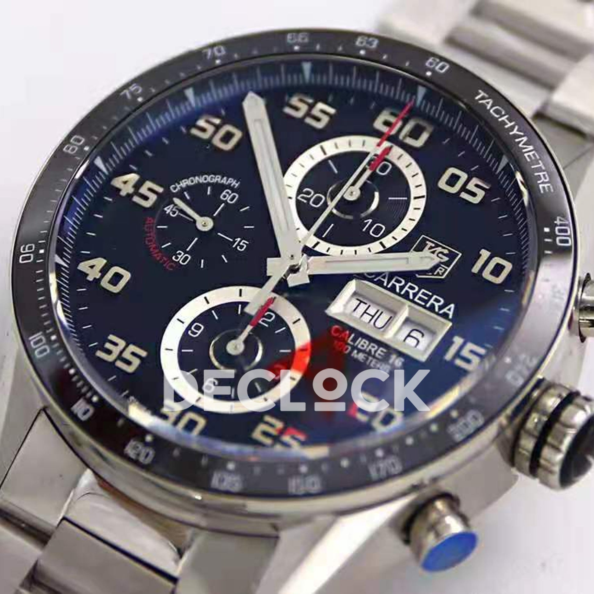 TAG Heuer Carrera Chronograph Black Dial 43mm Asian 1887