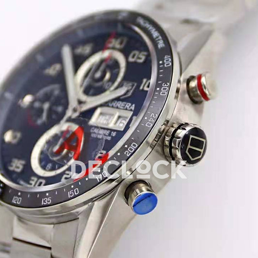 TAG Heuer Carrera Chronograph Black Dial 43mm Asian 1887