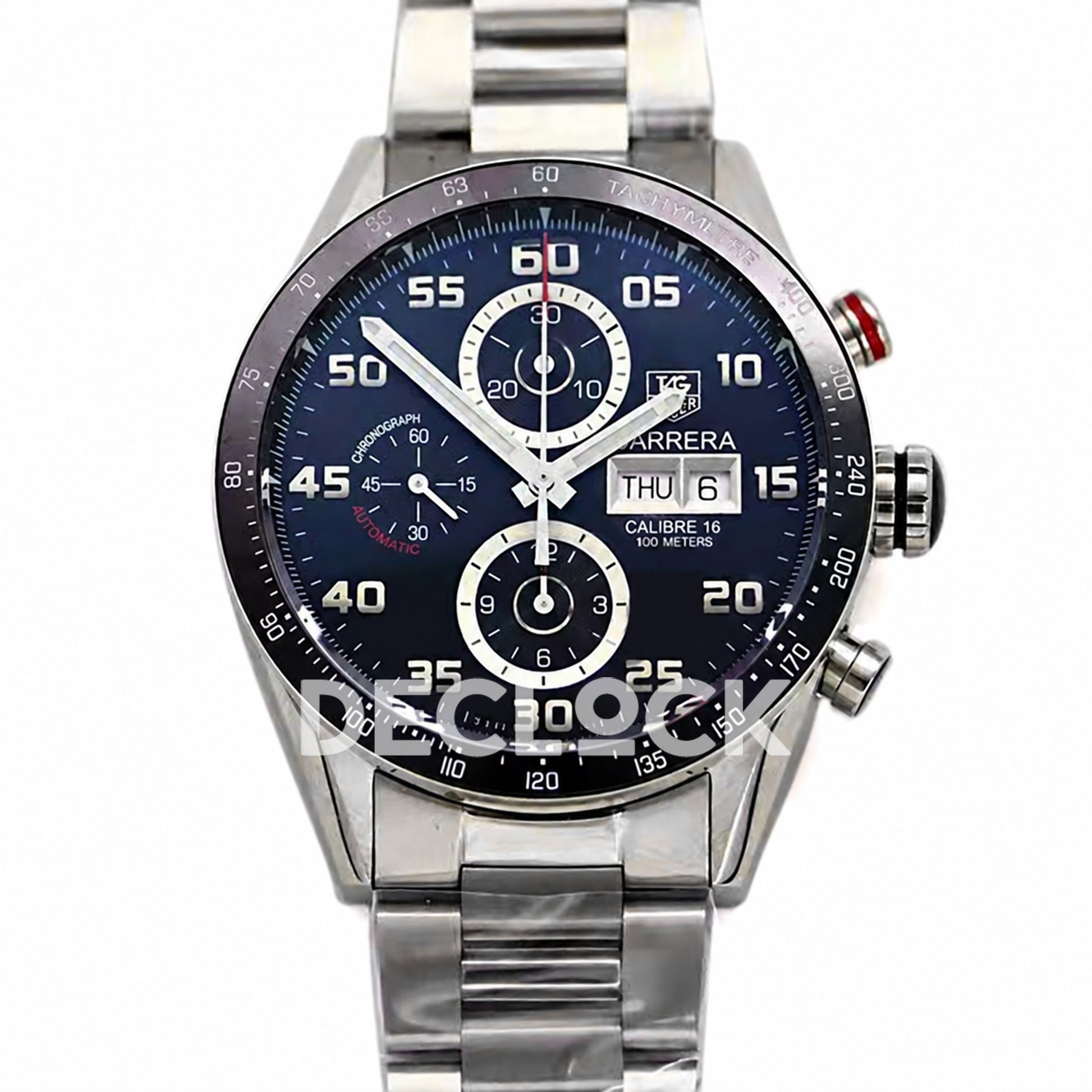 TAG Heuer Carrera Chronograph Black Dial 43mm Asian 1887