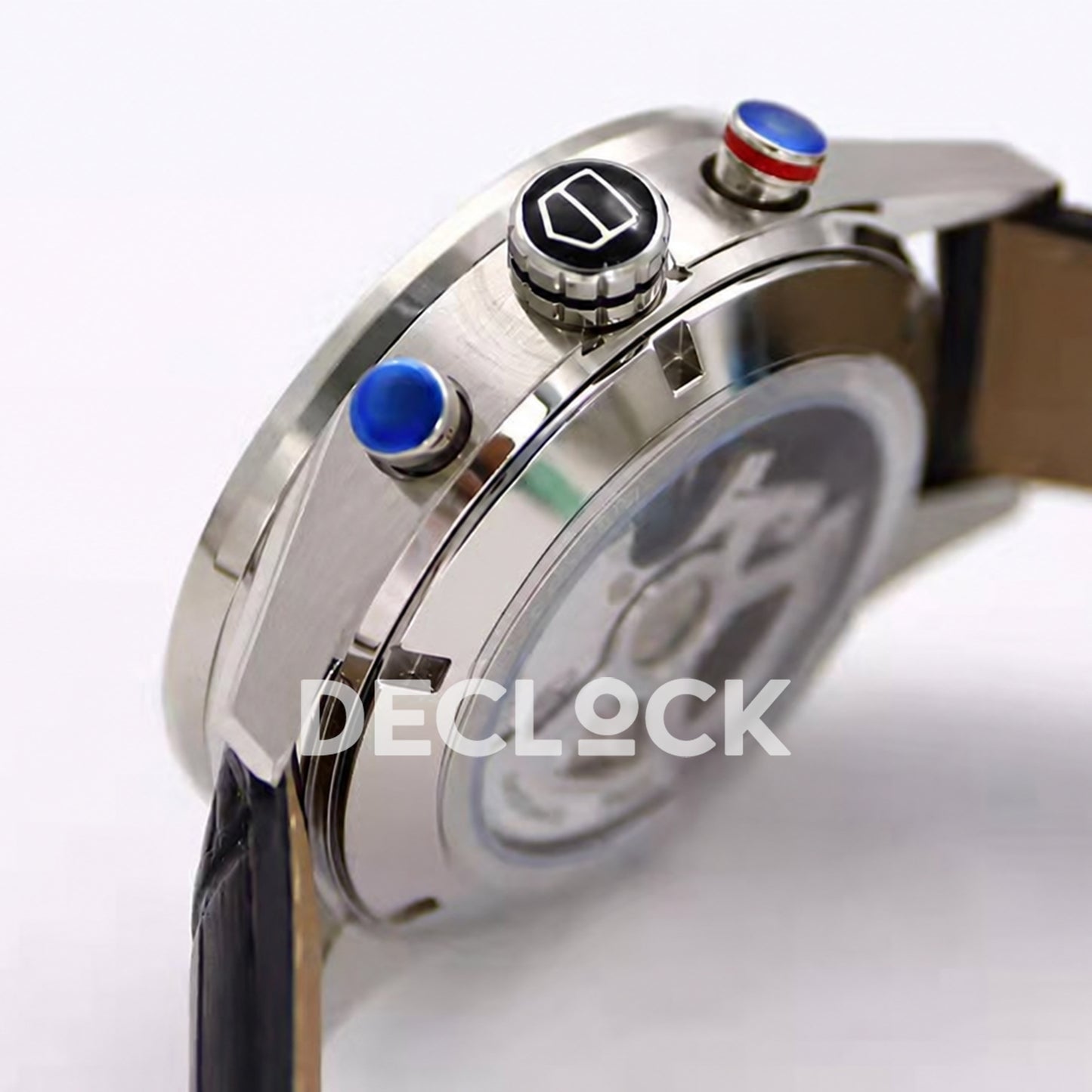 TAG Heuer Carrera Chronograph Black Dial 43mm Leather Asian 1887