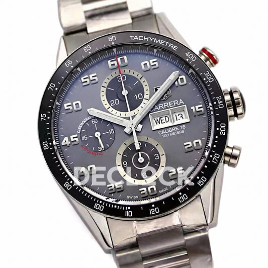 TAG Heuer Carrera Chronograph Grey Dial 43mm Asian 1887