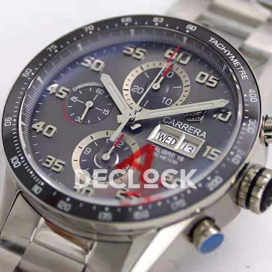 TAG Heuer Carrera Chronograph Grey Dial 43mm Asian 1887