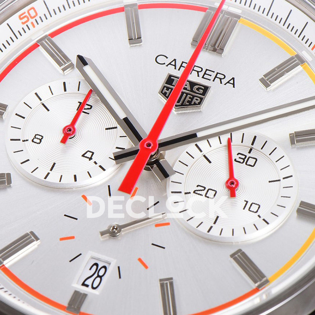 TAG Heuer Carrera Chronosprint x Porsche White Dial 42mm Steel Bracelet VK63A Quartz