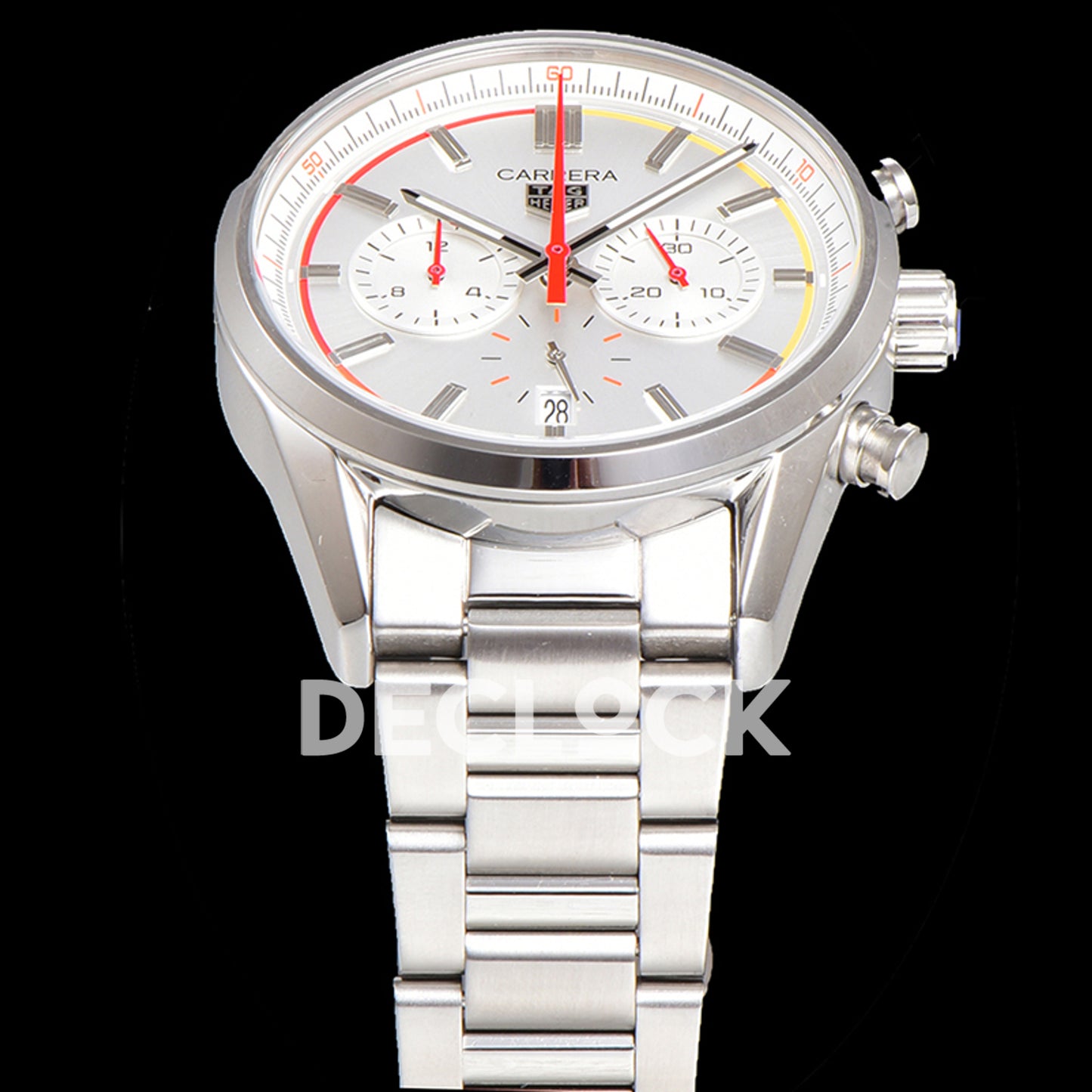 TAG Heuer Carrera Chronosprint x Porsche White Dial 42mm Steel Bracelet VK63A Quartz