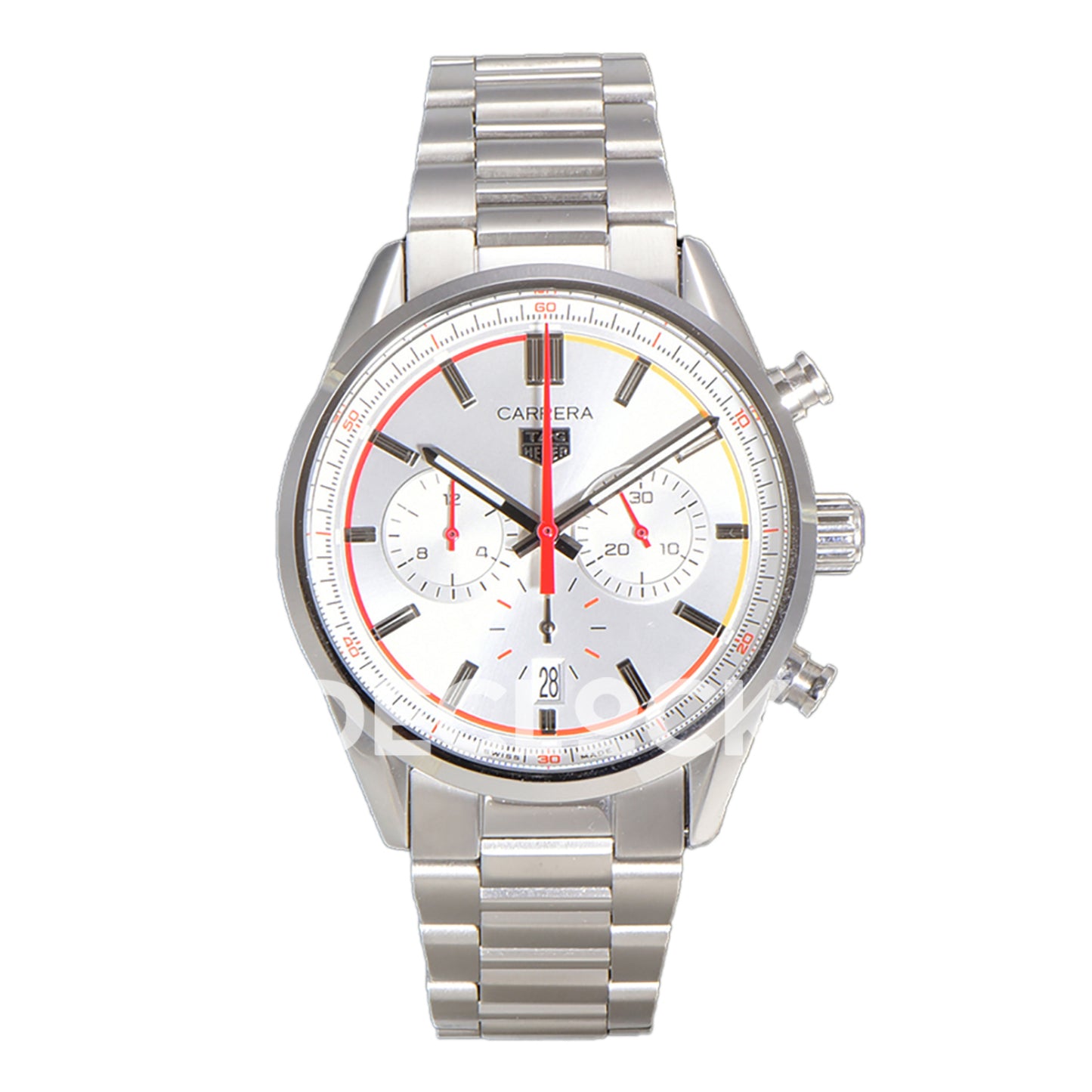 TAG Heuer Carrera Chronosprint x Porsche White Dial 42mm Steel Bracelet VK63A Quartz