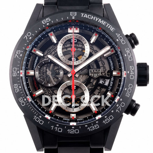 TAG Heuer Carrera Heuer 01 Black Ceramic Bracelet 43mm Asian 1887