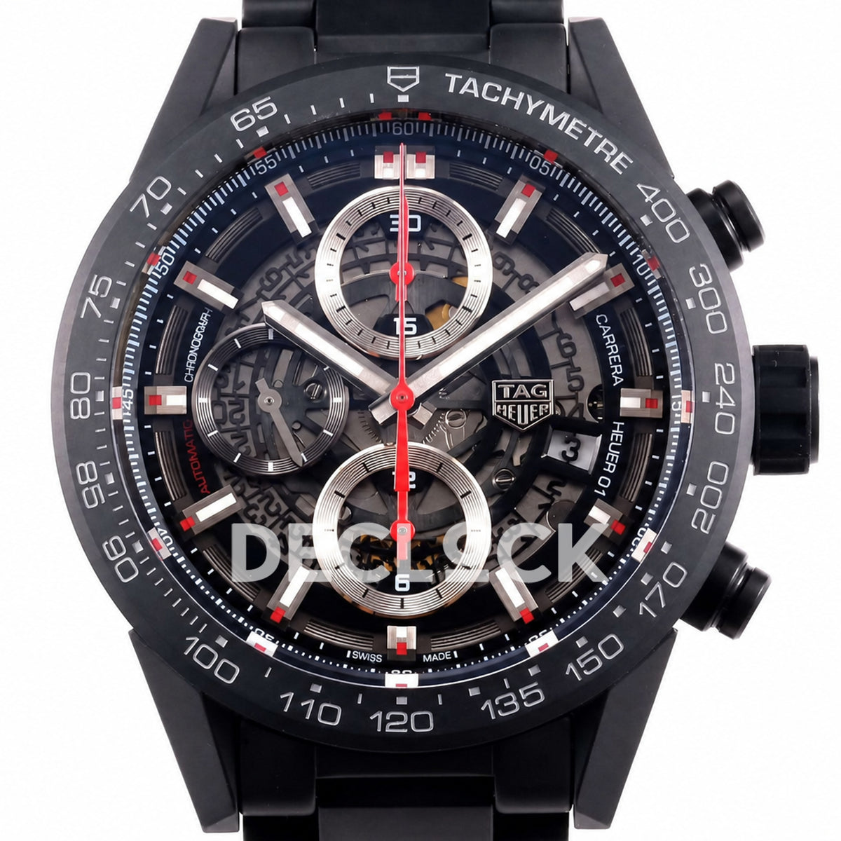 TAG Heuer Carrera Heuer 01 Black Ceramic Bracelet 43mm Asian 1887