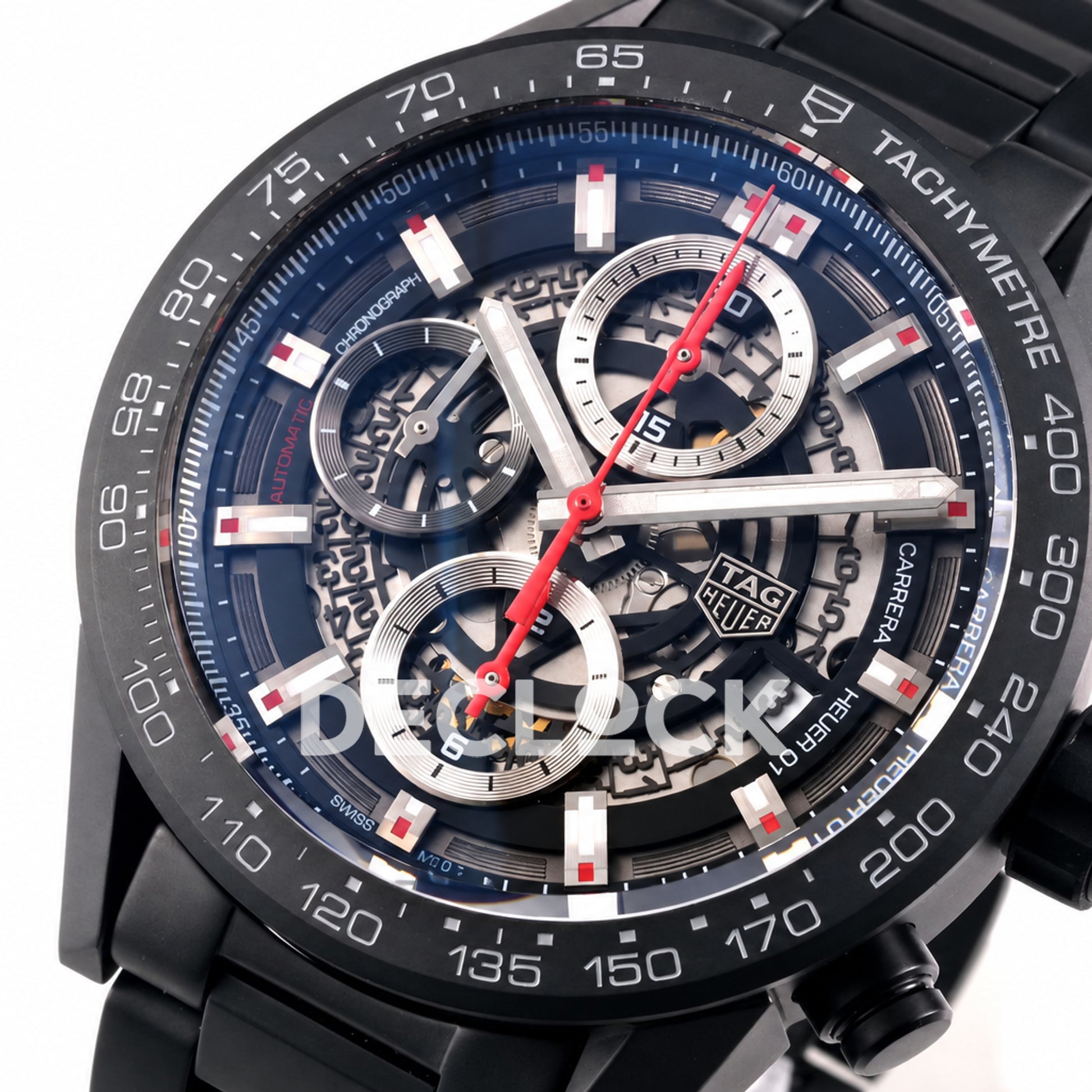 TAG Heuer Carrera Heuer 01 Black Ceramic Bracelet 43mm Asian 1887