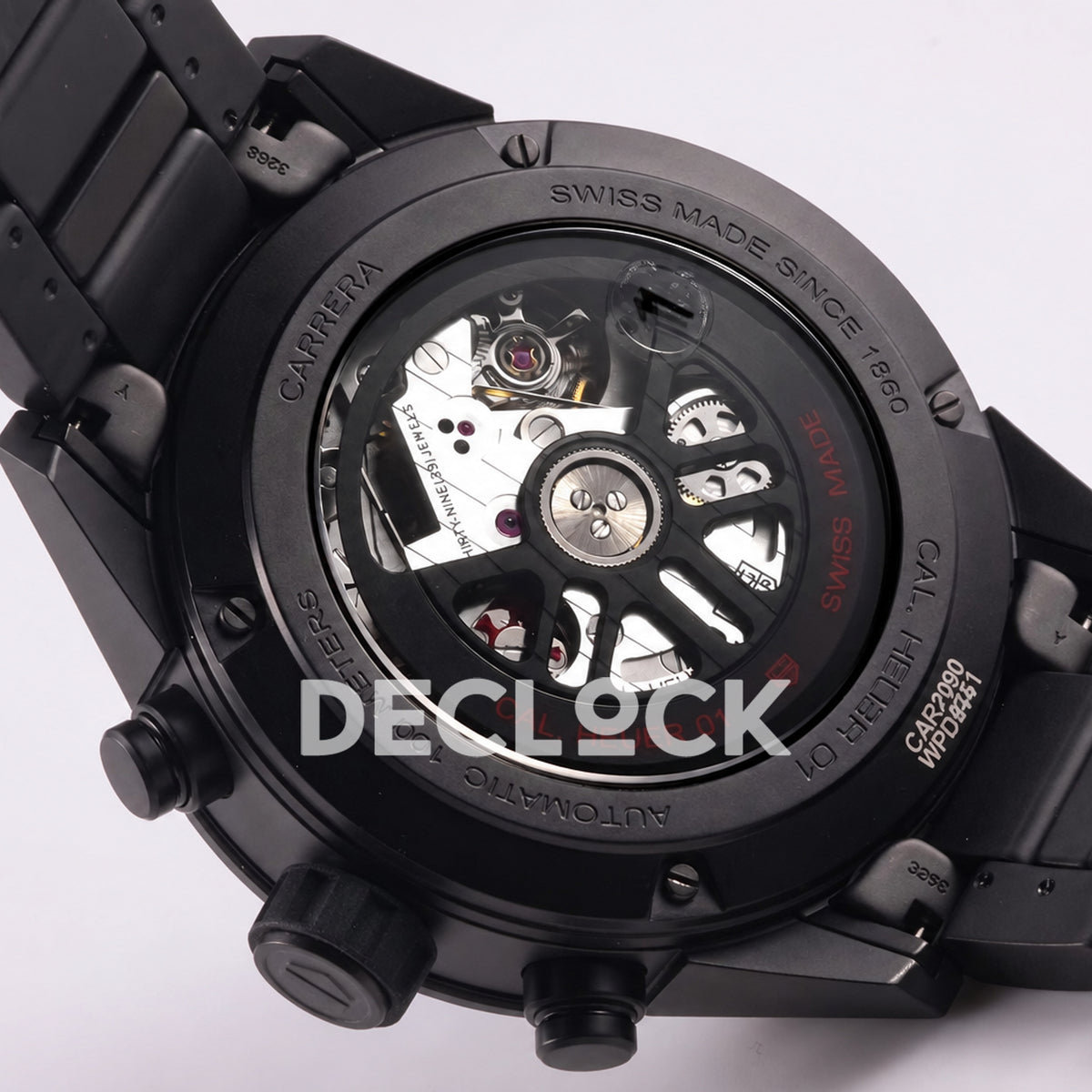 TAG Heuer Carrera Heuer 01 Black Ceramic Bracelet 43mm Asian 1887
