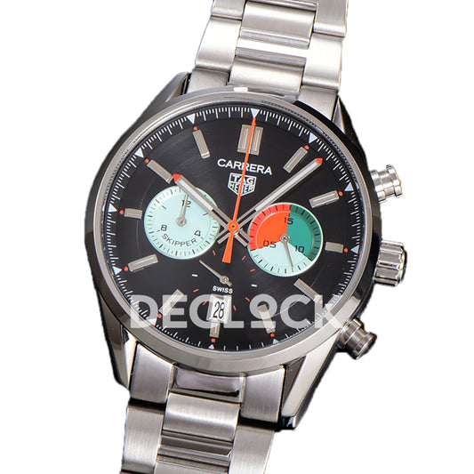 TAG Heuer Carrera Skipper Black Dial Steel Bracelet VK63A Quartz