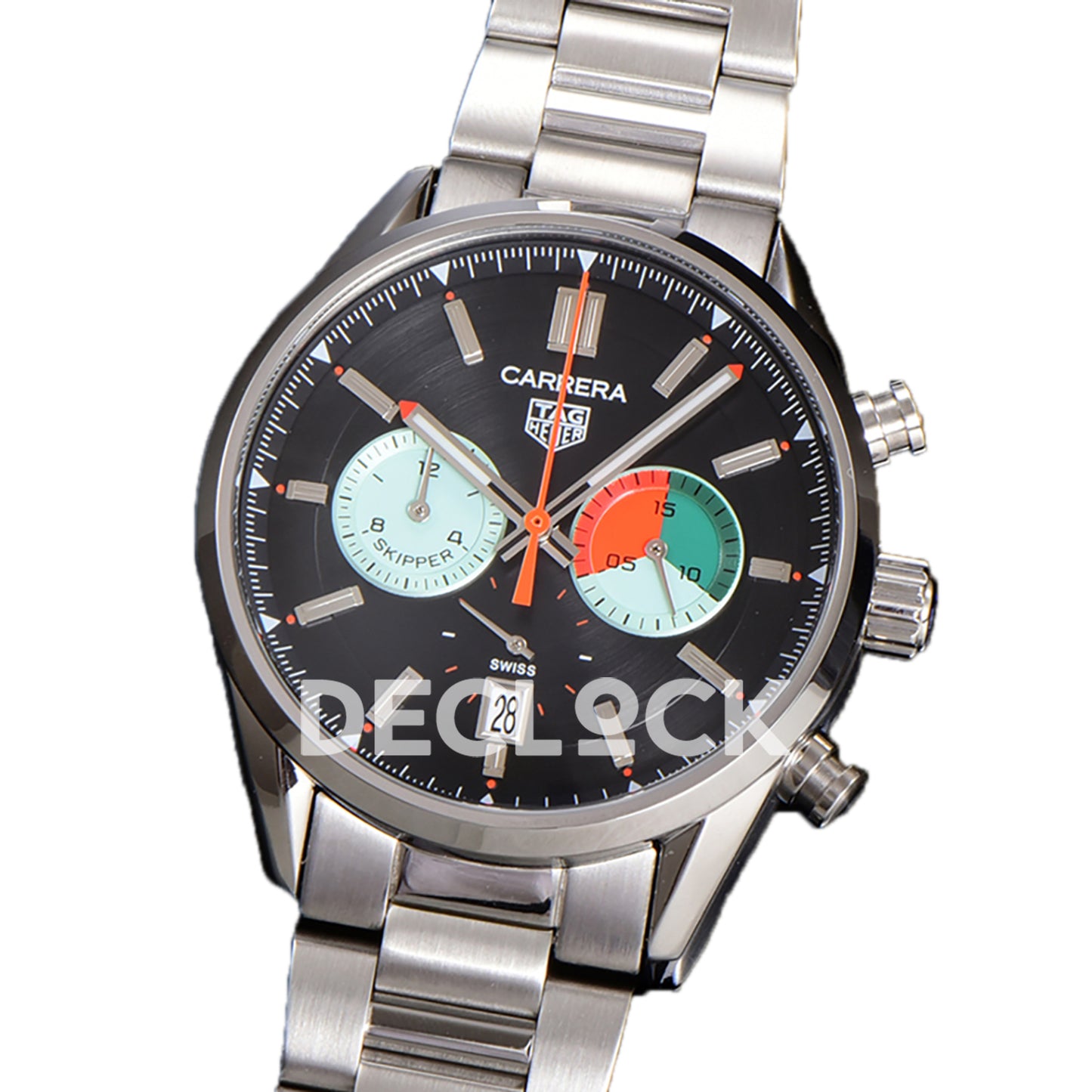 TAG Heuer Carrera Skipper Black Dial Steel Bracelet VK63A Quartz