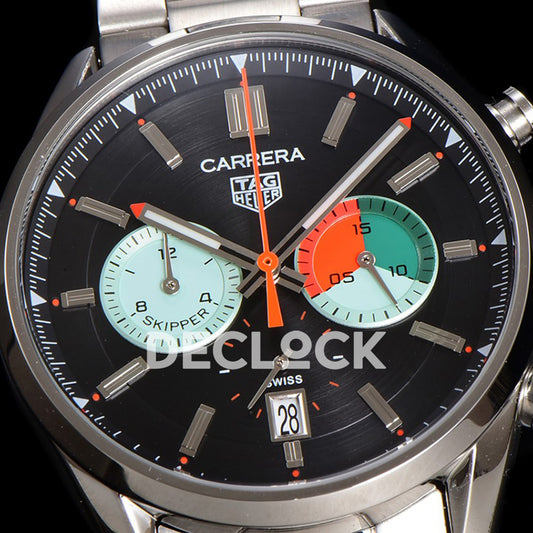 TAG Heuer Carrera Skipper Black Dial Steel Bracelet VK63A Quartz