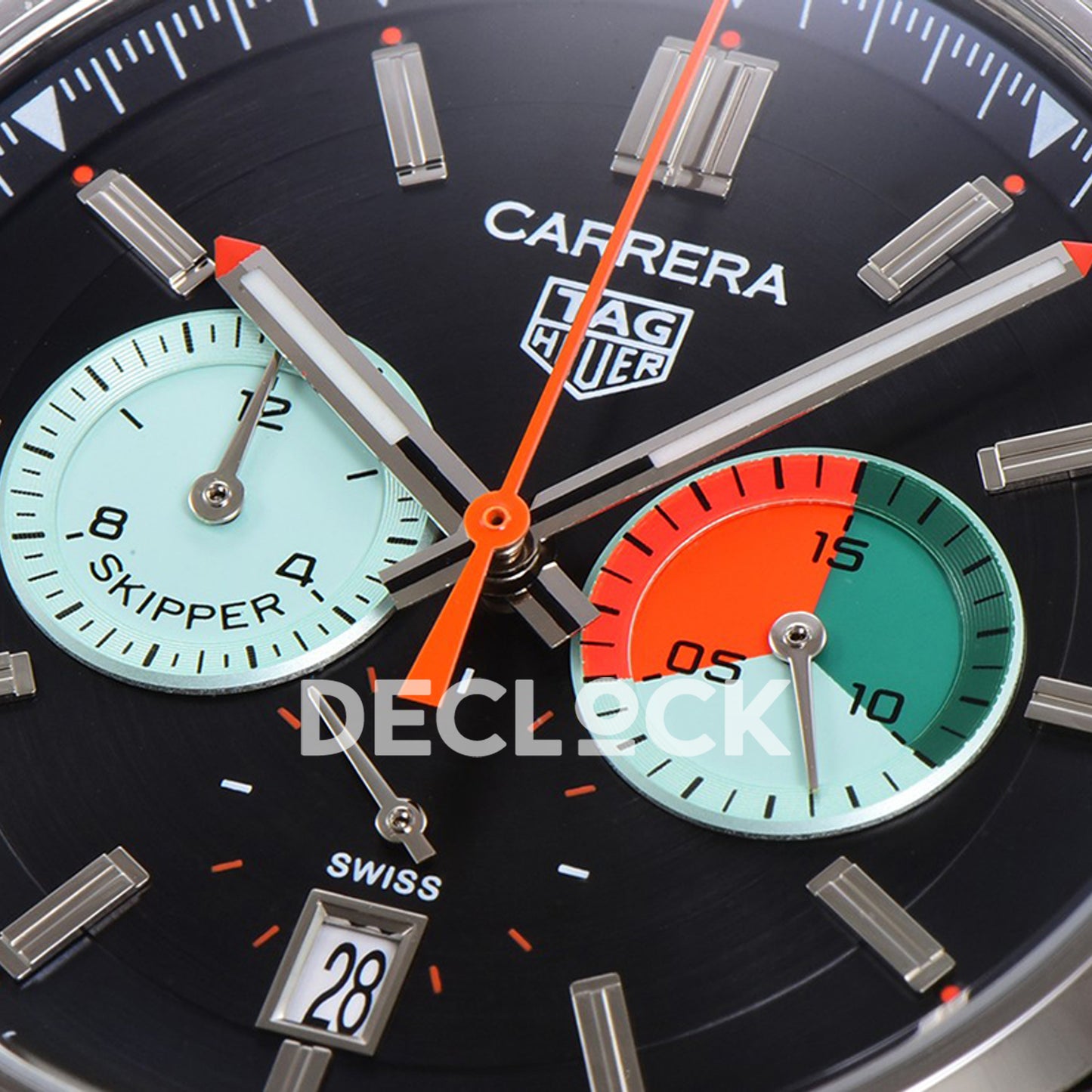 TAG Heuer Carrera Skipper Black Dial Steel Bracelet VK63A Quartz
