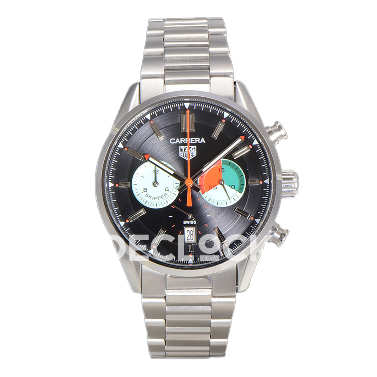 TAG Heuer Carrera Skipper Black Dial Steel Bracelet VK63A Quartz