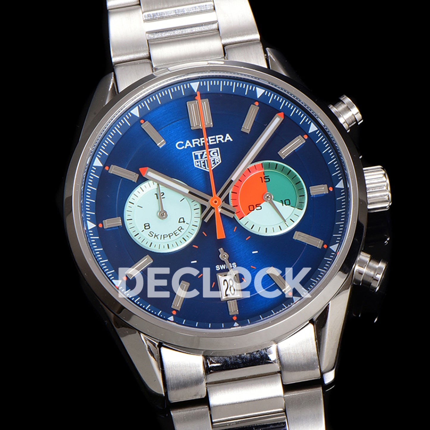 TAG Heuer Carrera Skipper Blue Dial Steel Bracelet VK63A Quartz