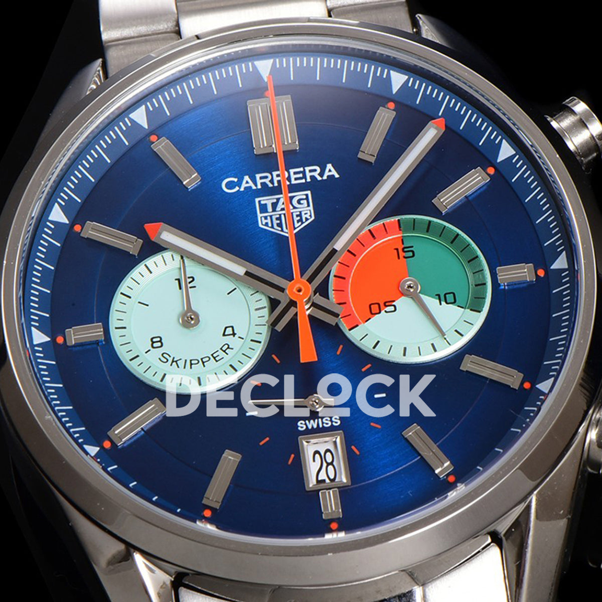TAG Heuer Carrera Skipper Blue Dial Steel Bracelet VK63A Quartz