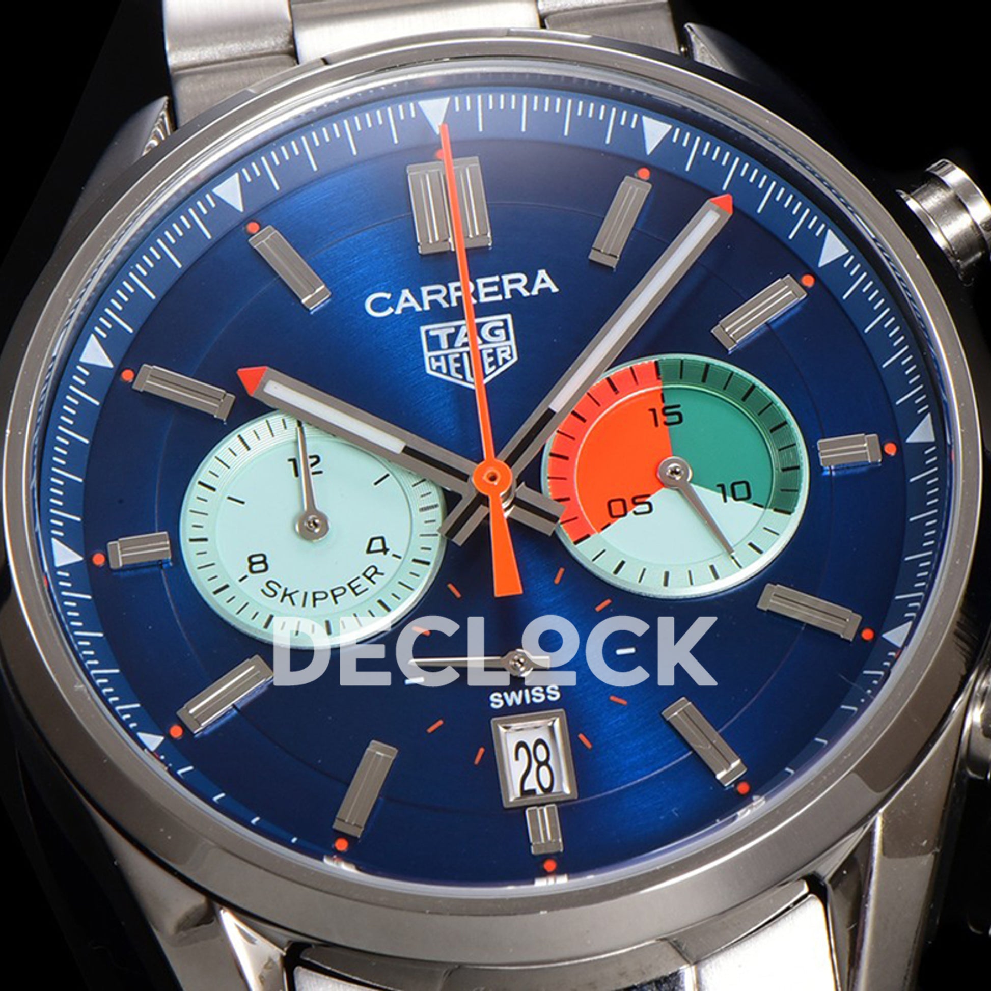 TAG Heuer Carrera Skipper Blue Dial Steel Bracelet VK63A Quartz