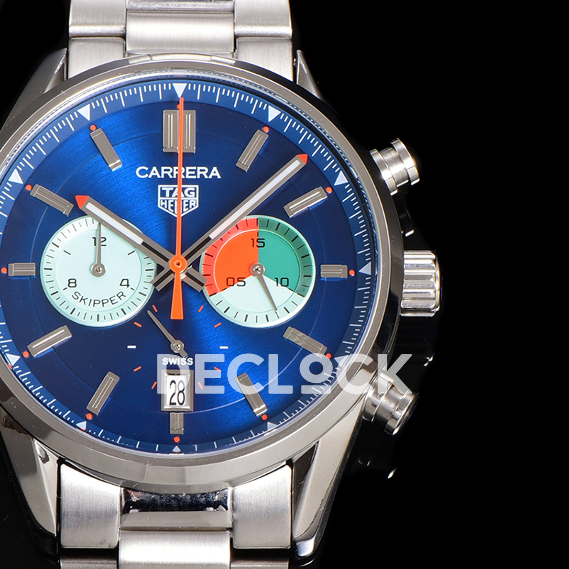 TAG Heuer Carrera Skipper Blue Dial Steel Bracelet VK63A Quartz