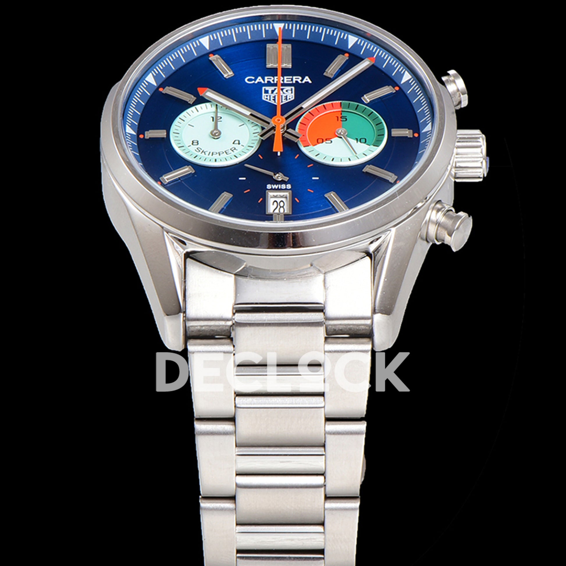TAG Heuer Carrera Skipper Blue Dial Steel Bracelet VK63A Quartz