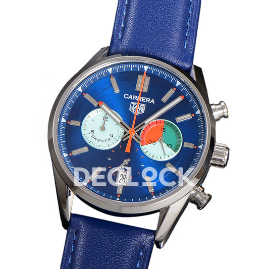TAG Heuer Carrera Skipper Blue Dial Leather Strap VK63A Quartz