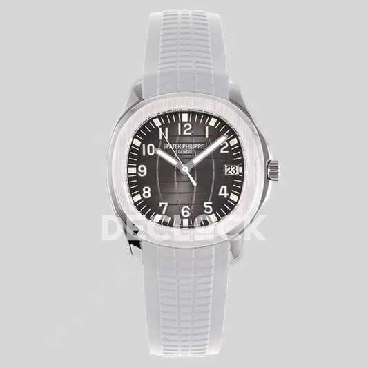 Replica Pattek Philippe Aquanaut 5167R Gray Dial on White Rubber Strap | Declock.